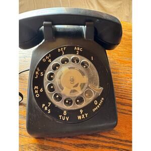 Vintage Western Electric Black Rotary Phone Model 500 Bell System Mid Century